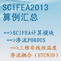 滲流porous的三維非線性溫度滲流耦合（htcn3d）【SciFEA2013算例】