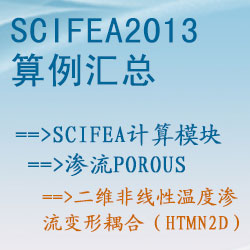 滲流porous的二維非線性溫度滲流變形耦合（htmn2d）【SciFEA2013算例】